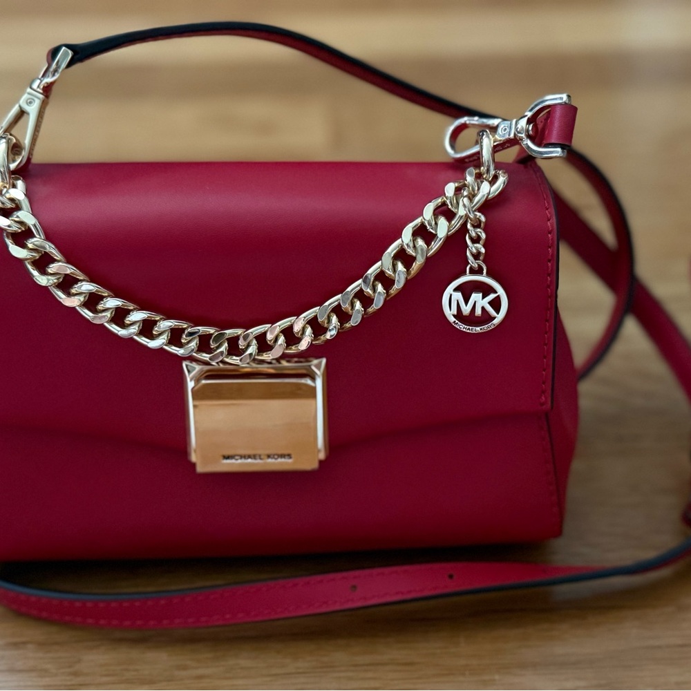 Michael Kors Red Chain Crossbody Bag